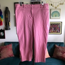 TALBOTS size 14P Bubblegum Pink Stretch The Perfect Crop Pants