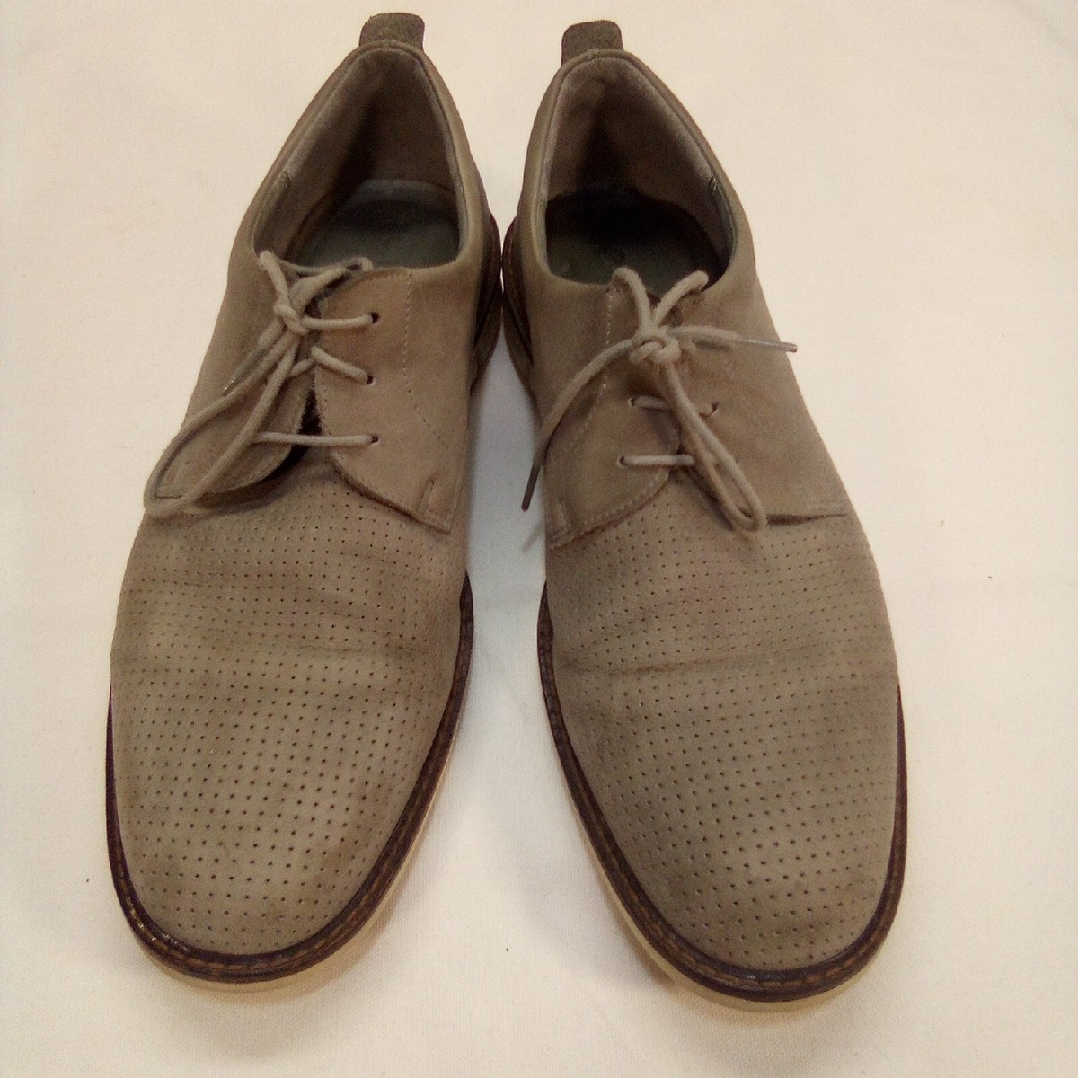 ECCO Men\'s Jeremy Perforated Navy Blue Suede Oxfords Size 12 Men main image 2