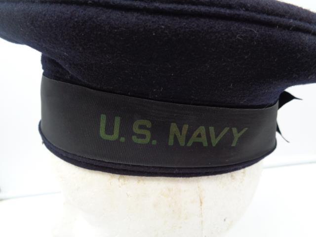 Vintage WWII US Navy CRACKER JACK Wool Sailor Flat Cap Hat