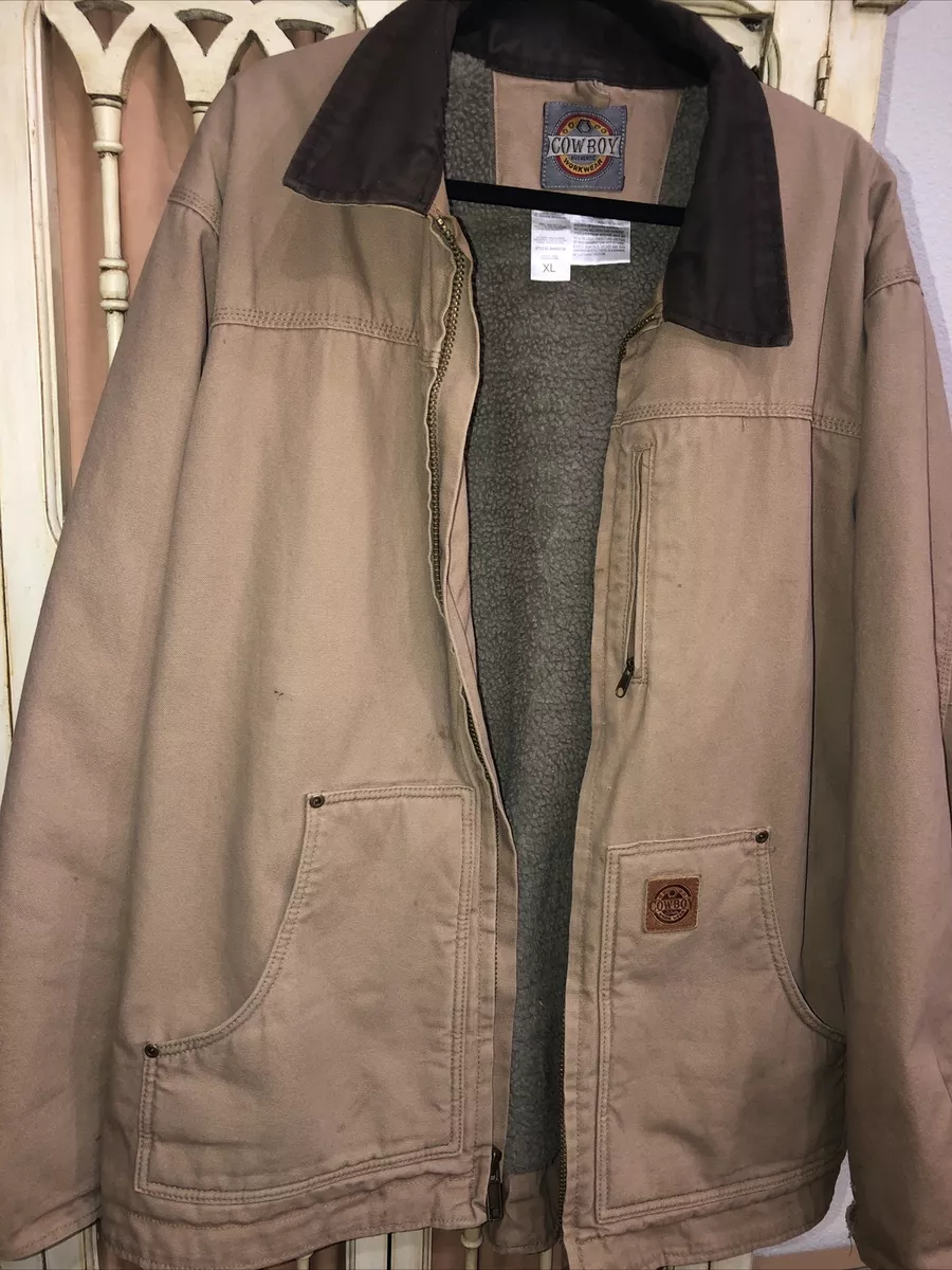 Cowboy Workwear Rancher Brown Sherpa Lined Coat XL