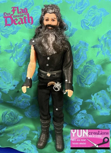 Ooak Doll Black Beard Ken OFMD - Custom Unique FanArt Handmade Collector Pirate