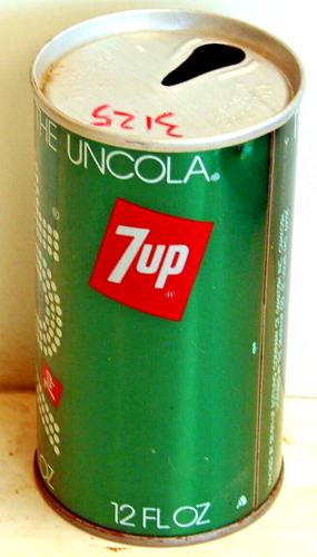 7up; Seven-Up Bottling Company of Oshkosh, WI; steel soda pop can - Picture 3 of 4
