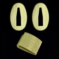 Collar de hoja Habaki y Seppa de latón dorado para Katana, Ninjato, Tanto jurada japonesa