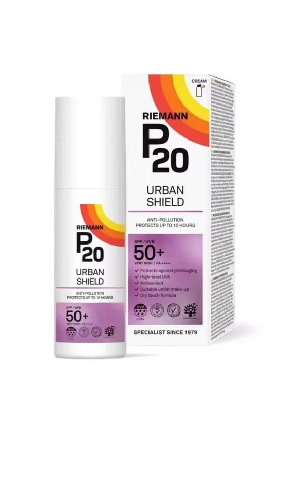 Riemann P20 Urban Shield Face Cream 50+ Anti-Pollution Protection, Dry Touch