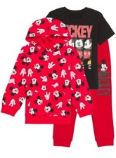 Disney Unisex Kids 3 pc Set Mickey Mouse Walking Cool Bundle Red Size 6 y.o. NWT