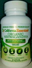 Organic Ashwagandha 1300mg High Potency Stress Relief Energy Vitality Free Ship