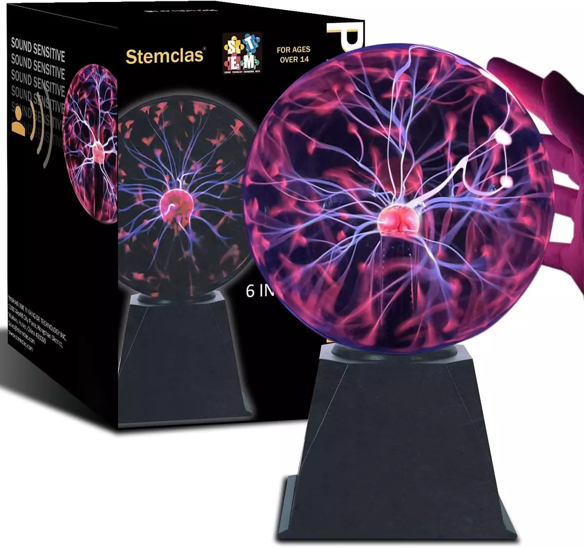 Plasma Ball/Light/Lamp, 3 Inch - Static Electricity Globe Electric  Lightning Bal