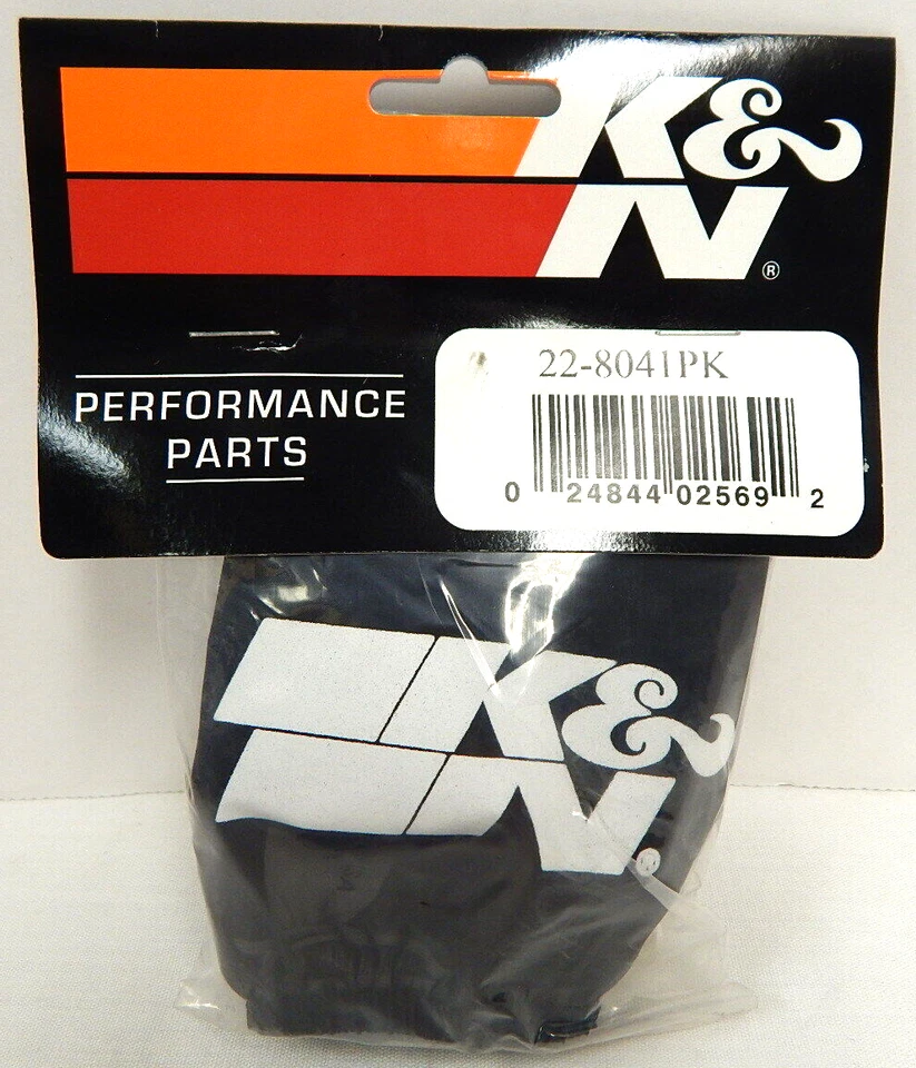 K&N FILTROS 22-8041PK NEGRO Prefiltro Calcetín LIMPIADOR DE AIRE ENVOLTURA CUBIERTA VENTA Foto 4 de 4