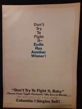 Eydie Gorme Don't Try To Fight It Baby Rare Original Promo Poster Ad Framed!