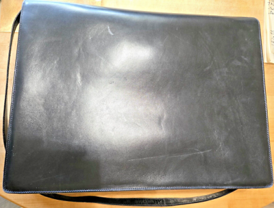 Gucci Vintage Brief Case - Navy Blue Leather | eBay