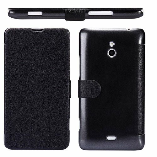 Nillkin Fresh Side Flip PU Leather Cover for Nokia Lumia 1320 (Black) - NEW