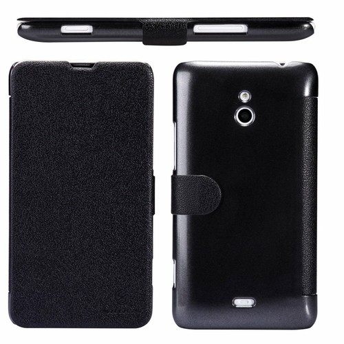 Nillkin Fresh Side Flip PU Leather Cover for Nokia Lumia 1320 (Black) - NEW - Picture 1 of 4