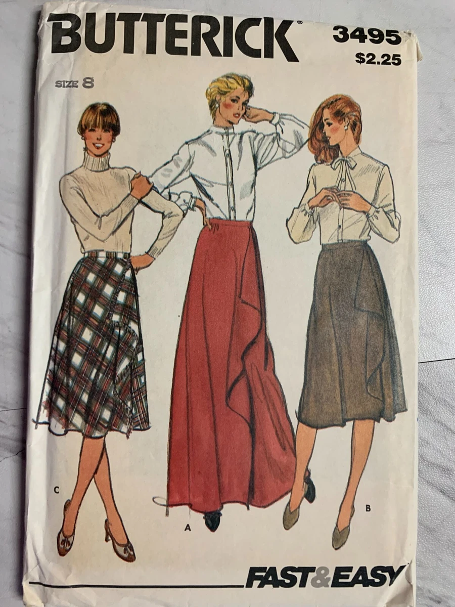 Vintage wrap top around skirt pattern