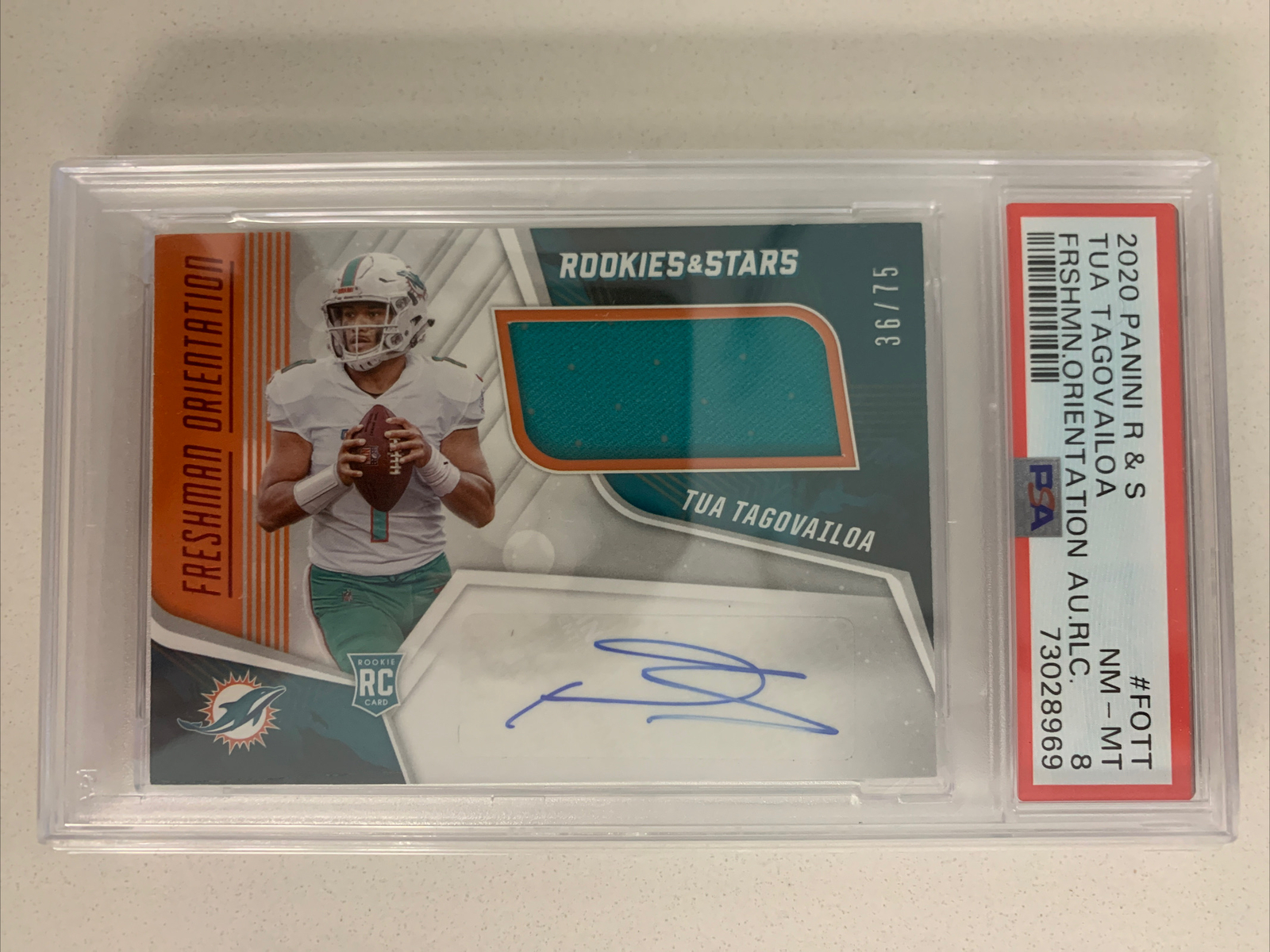 Tua Tagovailoa Panini Rookies & Stars Freshman Orientation Autograph Relics #FOTT Base