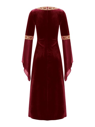 Medieval Princess Costume Girls Renaissance Party Vintage Maxi Dress Ball Gown - Picture 35 of 40