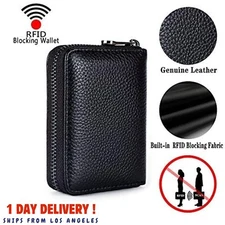 Original Secure Lock FRID Blocking Wallets Men Women Holder Money Credit Card