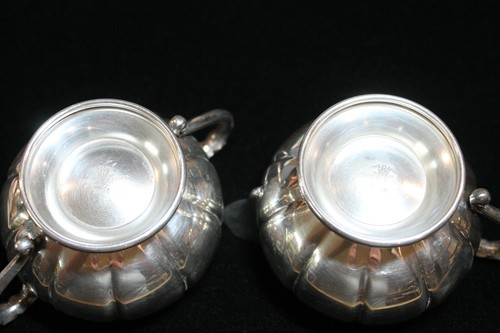 Vintage FB Rogers Silverplated Sugar & Creamer Set Melon - Picture 7 of 7