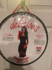 New Truest Blood Lady Gothic Vampire Costume Vampiress Dress Hat Adult Sz XS/S