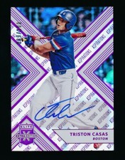 2018 Panini Elite Extra Edition Aspirations Purple #/100 Triston Casas #25 Auto