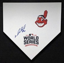 2016 World Series MIKE NAPOLI Signed Autographed Indians Baseball Base COA
