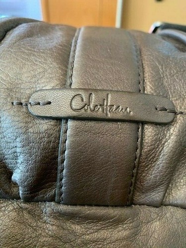 COLE HAAN M/L in Metallic GRAY HANDBAG Clean in EUC - Picture 5 of 12