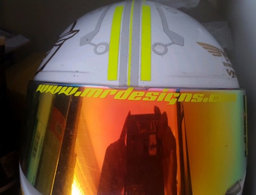 HELMET VISOR STICKER DECAL STRIPS RACING CUSTOM ANY 3 CLRS 300MM X2 go cart mot - Picture 10 of 10