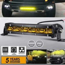 7'' 14" 20" inch Amber LED Work Light Bar Spot Flood Combo SUV ATV Offroad Truck