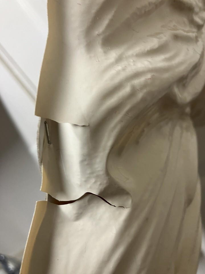 Vintage Winking Santa Window Decor Lighted Christmas Blow Mold Works 18