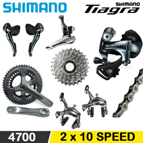 SHIMANO TIAGRA 4700 Groupset 2X10 Speed Shifters Derailluer Crankset Road  Bike