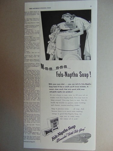 1943 A Good Smell Fels-Naptha Soap vintage art print ad - 第 1/1 張圖片