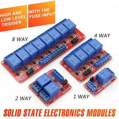1-2-4-8 Kanal 5/12V Relais Modul mit Optokoppler für Arduino (High/Low Trigger)
