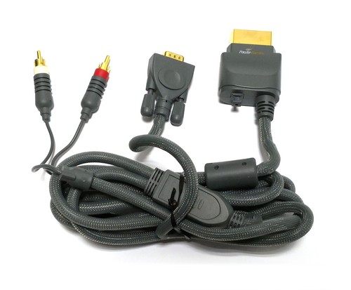 XBOX 360 CAVO VIDEO HD VGA OTTICA RCA audio video e cavo trecciato da 2,5 metri - Bild 2 von 7