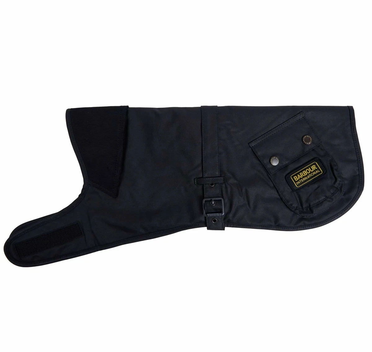 Barbour wax best sale dog coat black