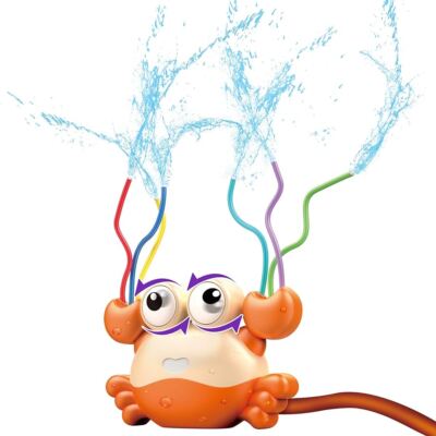 Joyin Crab Outdoor Wiggle Tubes & Spinning Eyes Water Power Kids Fun Sprinkler