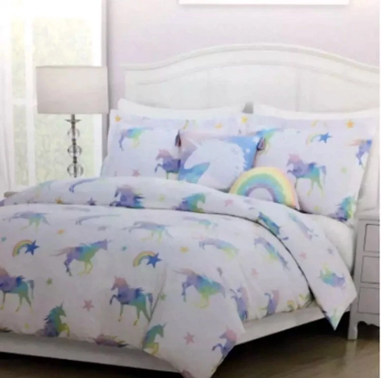 Pastel unicorn cheap bedding