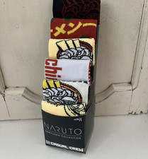 Naruto Shippuden Collection Casual Crew Socks 6 Pair Mens sizes 8 - 12 Bioworld
