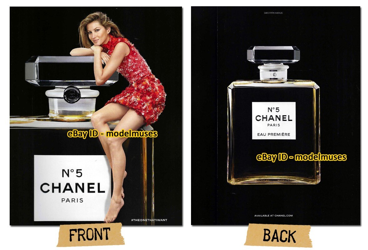 CHANEL Fragrances 2-Page Magazine PRINT AD 2015 GISELE BUNDCHEN