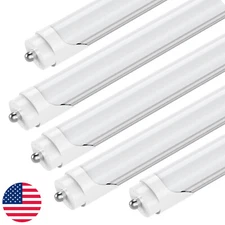 45W T8 8FT LED Tube Light Bulbs 5000K Single Pin FA8 8FT LED Shop Lights Garage