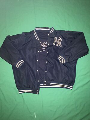 Yankees XL ネイビー ジャケット JH Design NY Yankees Bomber Jacket Mens Size XL Navy Blue