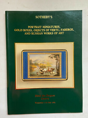 Sotheby's: Portrait Miniatures, Gold Boxes, Objects Of Vertu.. Wed 11th May 1983