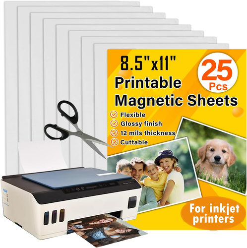 Printable Magnetic Sheets 8.5X11 Inches for Inkjet Printers, 25 Sheets Glossy Pr - Afbeelding 8 van 12