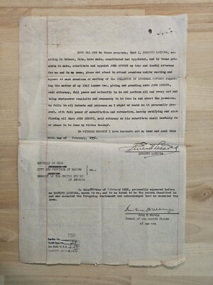 COMPOSER ERNESTO LECUONA 1956 MUSIC CONTRACT DS DOCUMENT SIGNED AUTOGRAPH