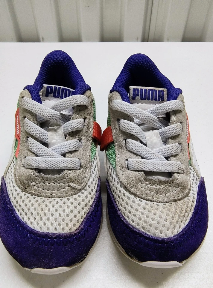 PUMA Bebé Niña Zapatos Future Rider Púrpura Lindo Infante Niño Tenis Talla 5c Foto 3 de 4