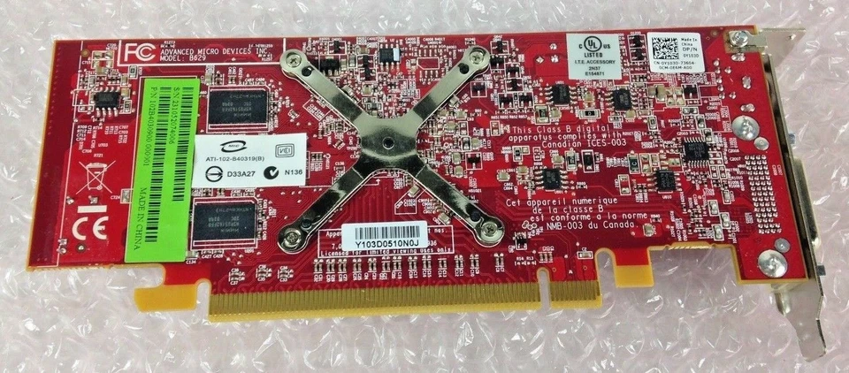 Dell CN-0Y103D ATI Radeon HD3450 PCI-E DMS-59 256MB Video Graphics Card - Image 2 of 2