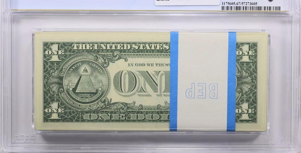 Full Pack 1995 $1 Federal Reserve Star Notes Boston Fr 1921A* PCGS GEM 67 PPQ - Image 2 of 2