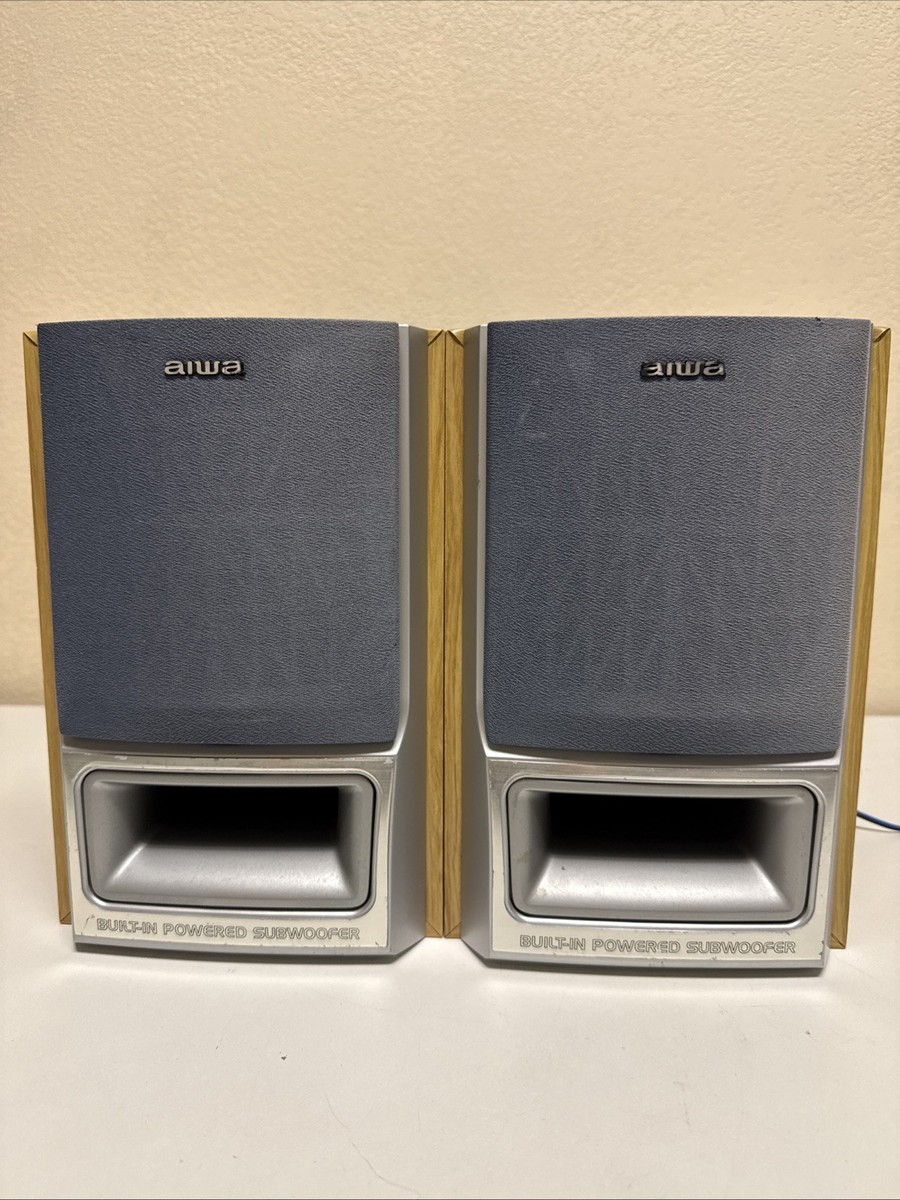 Aiwa SX-M55 Bookshelf Speakers Powered Subwoofers | eBay