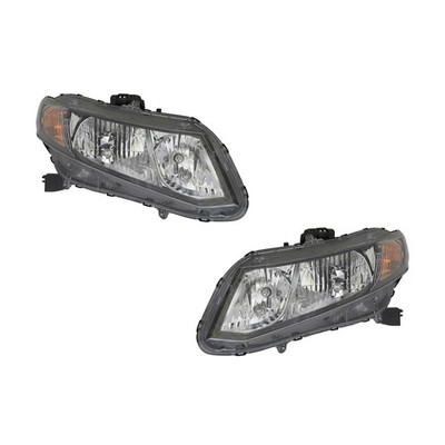 Headlights Front Lamps for 13-15 Honda Civic Sedan Left & Right Side Pair/Set