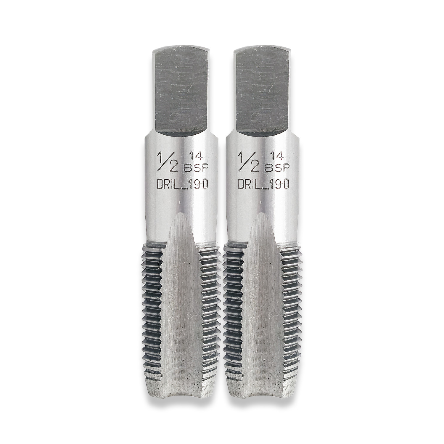 1/2"" BSP TAPS SET OF 2 BRITISH STANDARD PIPE 1/2 X 14TPI CARBON STEEL RDGTOOLS