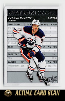 2023-24 Upper Deck Connor McDavid #SB-21 Stat Box Fillers Edmonton Oilers