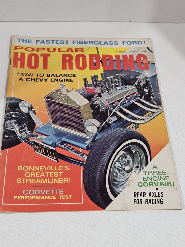 Popular Hot Rodding ~ August, 1966 ~ Magazine ~ How To Balance A Chevy Engine